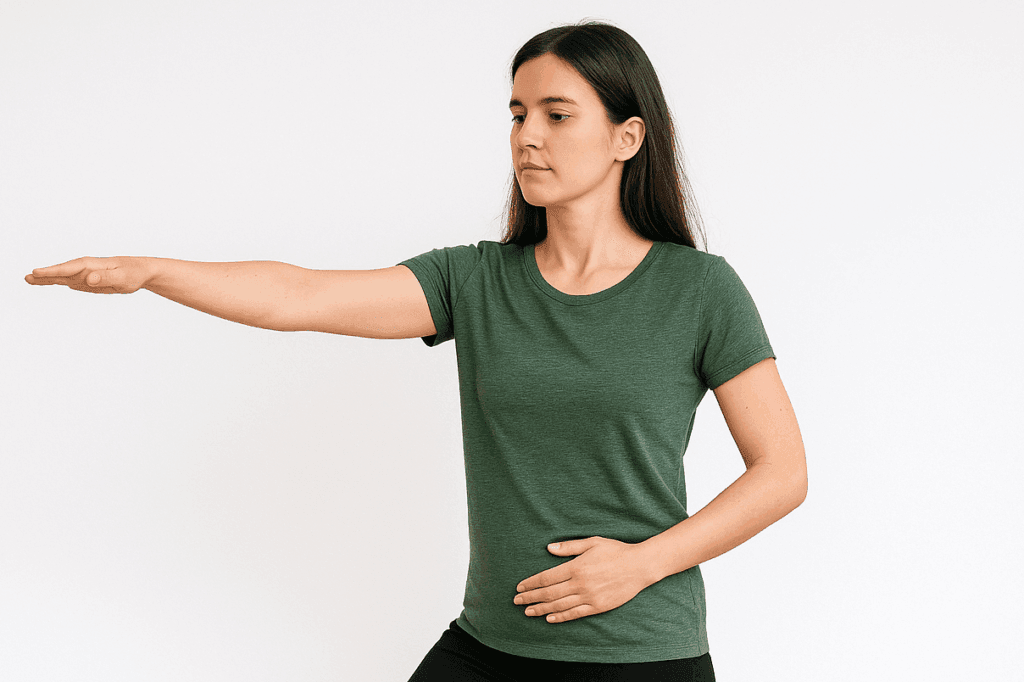girl practising a Sufi movement during Osho no-dimension meditation